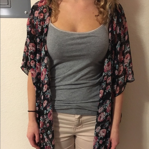 Loose fit Floral Sheer Cardigan - Picture 4 of 4