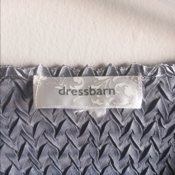 DRESSBARN Silver Shimmer Stretch Blouse Large - Picture 3 of 4