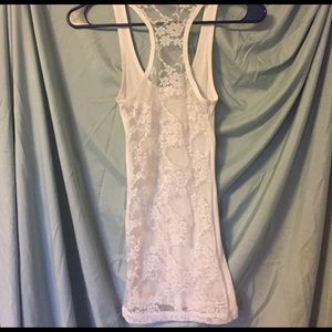 Lace back tank