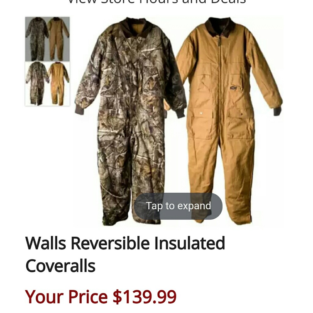 Mens Reversible Insulated Coveralls