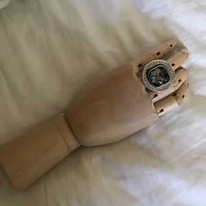 Statement ring with a smokey stone