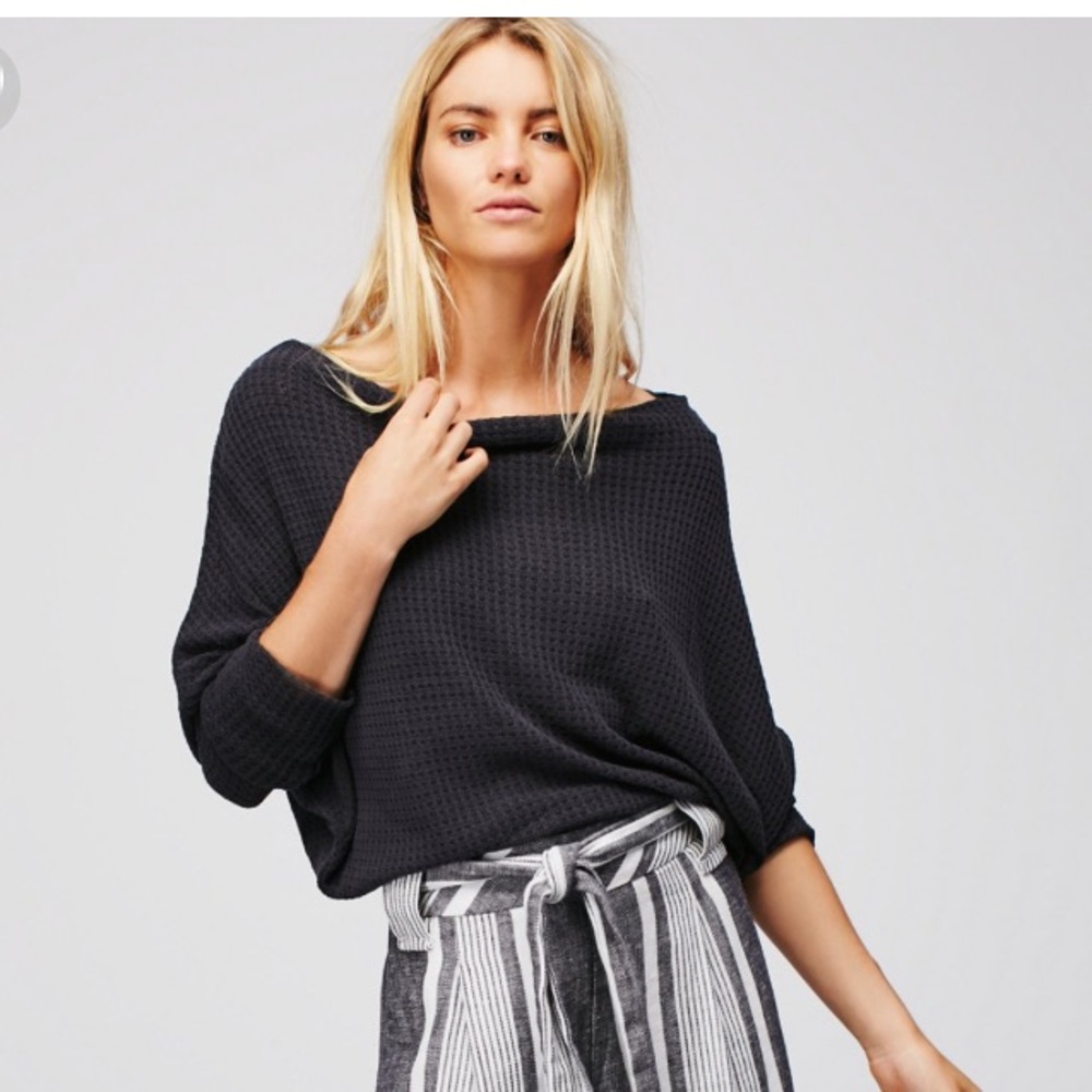 Free People Shirt Waffle Knit