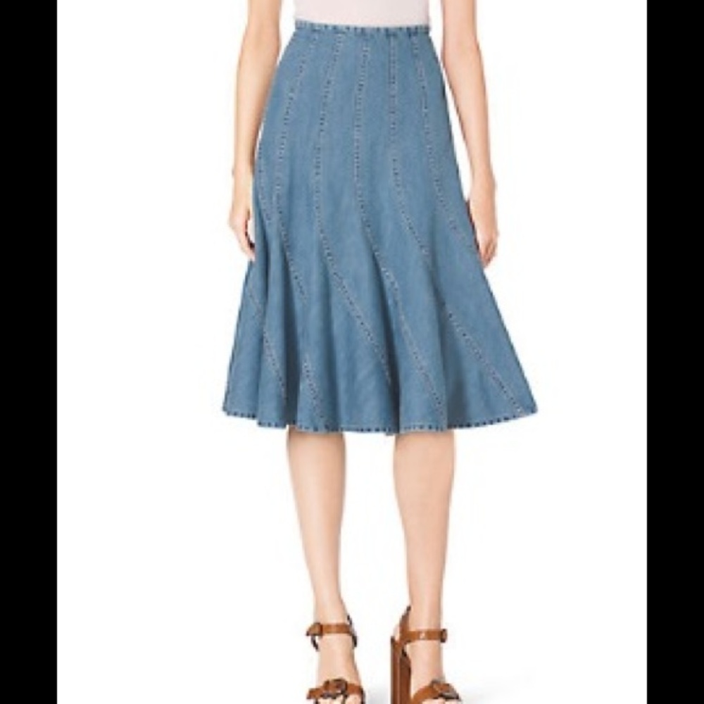 Michael Kors Denim Trumpet Skirt🌸 🌺💐 🌷 🌹