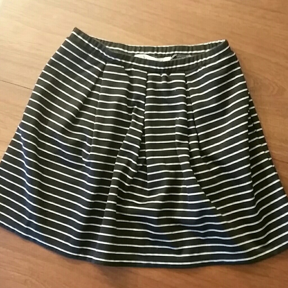 Black and white stripe skirt