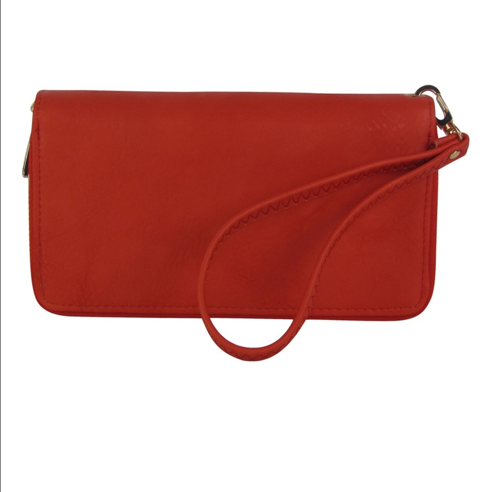 Red Plain Look Fashion Wallet