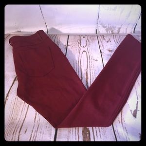 Brick Red Jean Leggings