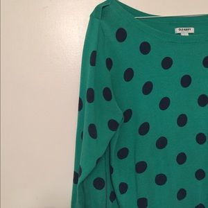 Old Navy Polka Dot Boat Neck Sweater