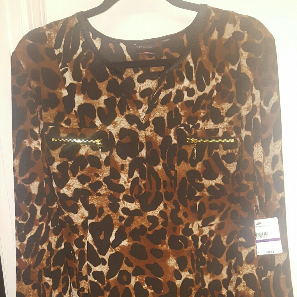 Women's animal print blouse