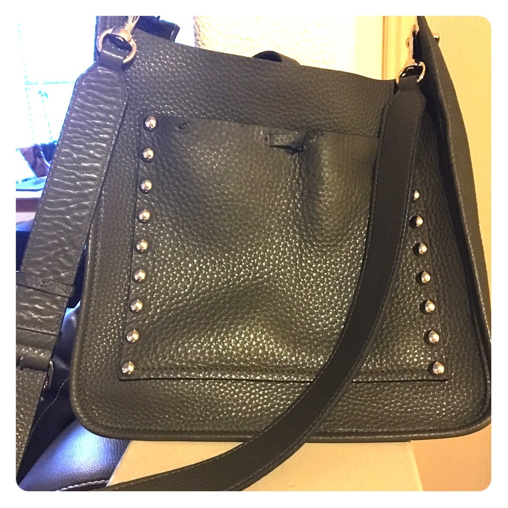 Rebecca Minkoff olive green leather crossbody bag