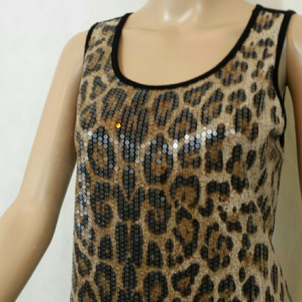 Forever 21 "Leapin' Leopard!" Sequined Tank