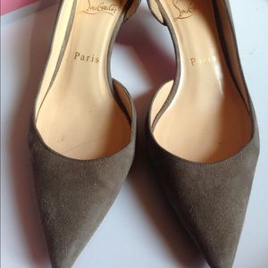 Beautiful kitten heel suede Christian louboutins.
