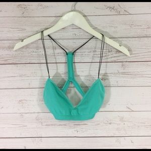 New Free People Seamless Aqua Green Racerback Bra