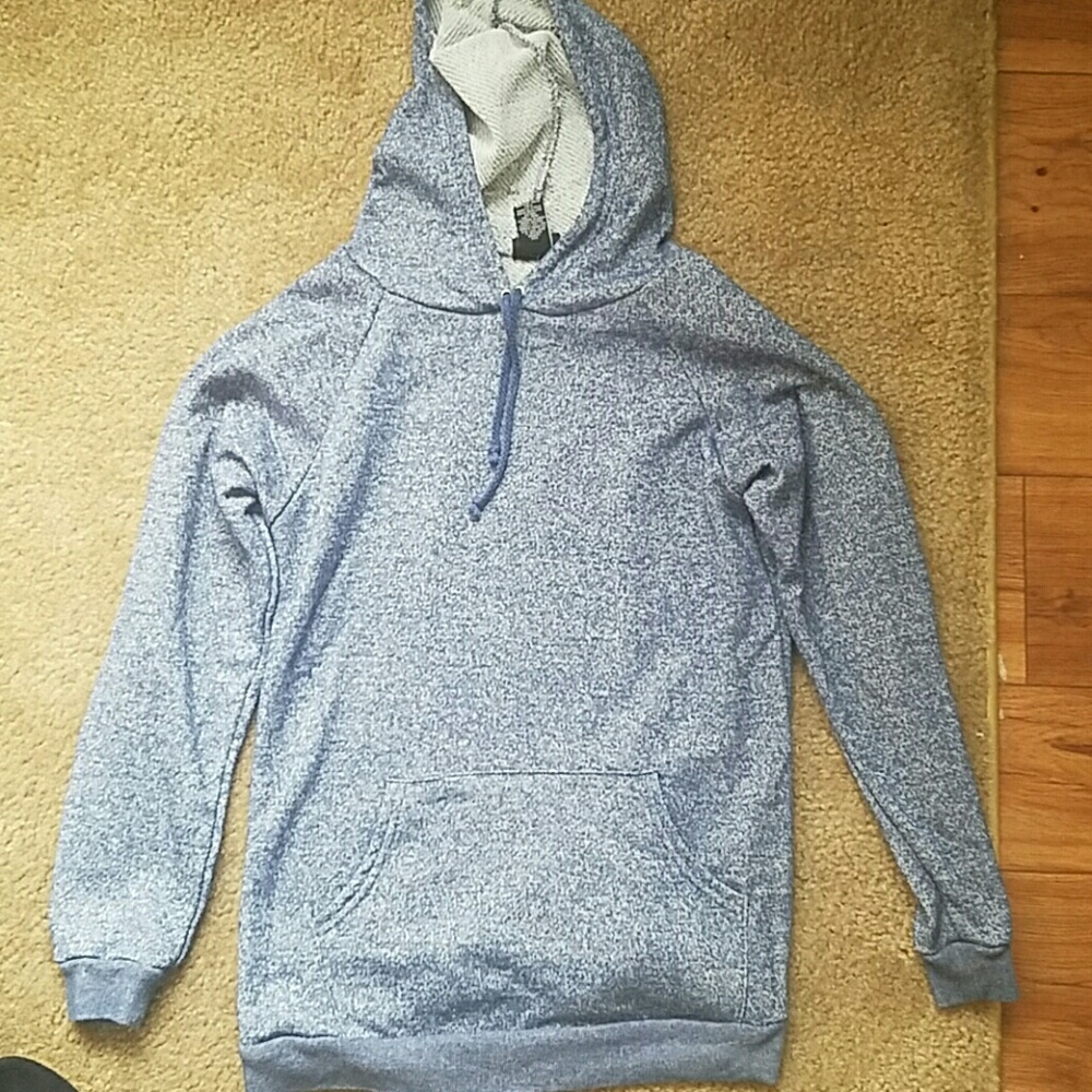 Blue pullover hoodie