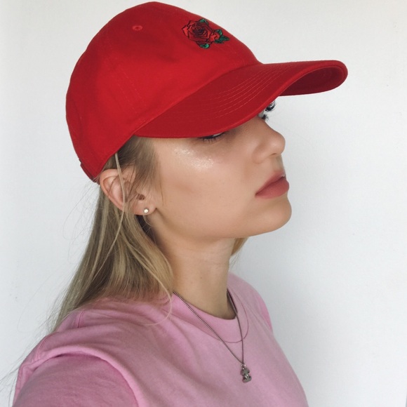 • rose red dad hat • - Picture 4 of 4