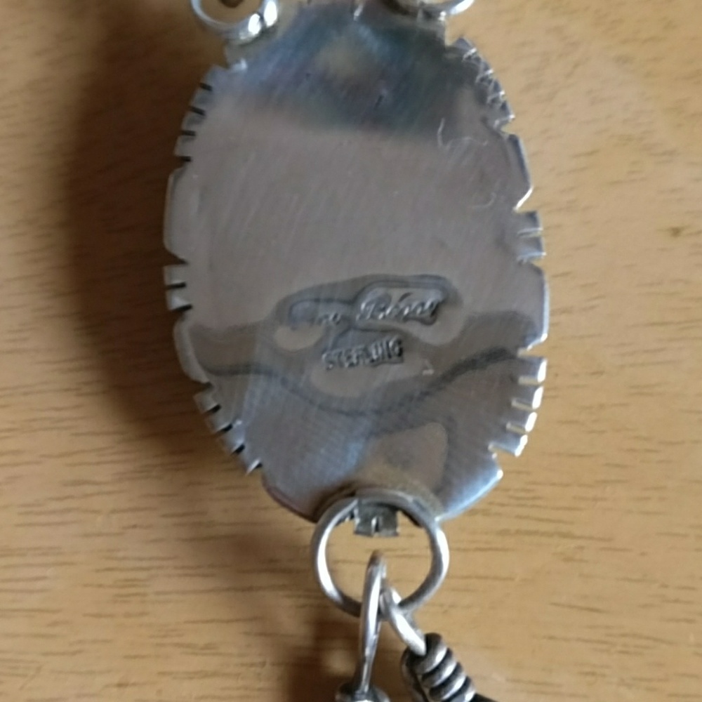Authentic Navajo Real Turquoise Sterling Necklace - Picture 4 of 4