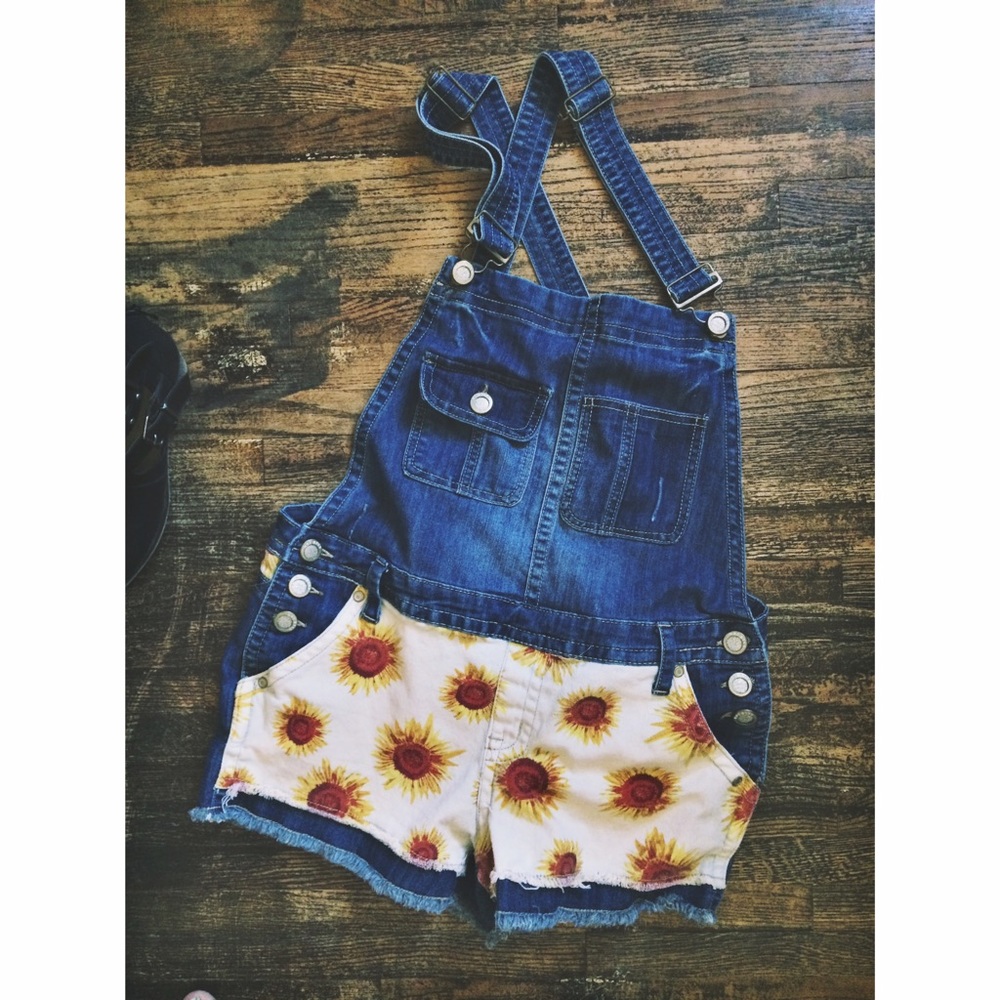 Floral Over-alls