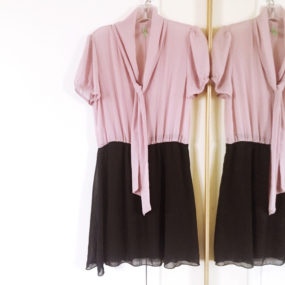 dusky mauve sheer chiffon pinup dress