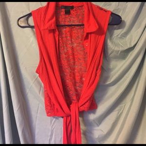 Hot pink beach cover / blouse