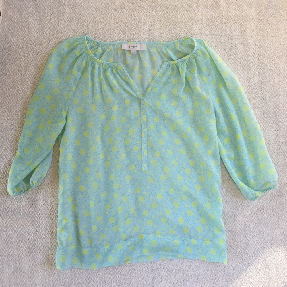 LOFT Sheer Spring Blouse