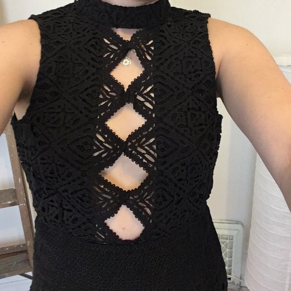 SOLD  Black lace dress with cutouts