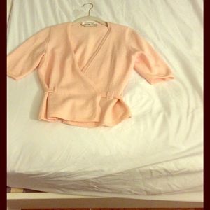 marion foale light pink wrap sweater MOVING SALE