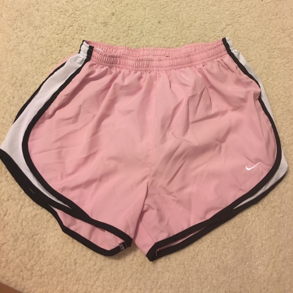 Pink Nike running shorts