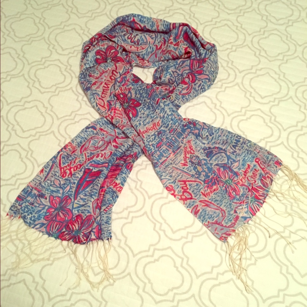LILLY PULITZER State Print Murfee Scarf: VA! 🌴❤️