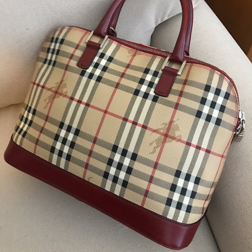 Burberry London Hayneedle Plaid Handbag Authentic
