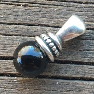 Retired James Avery Black Onyx Dangle Pendant