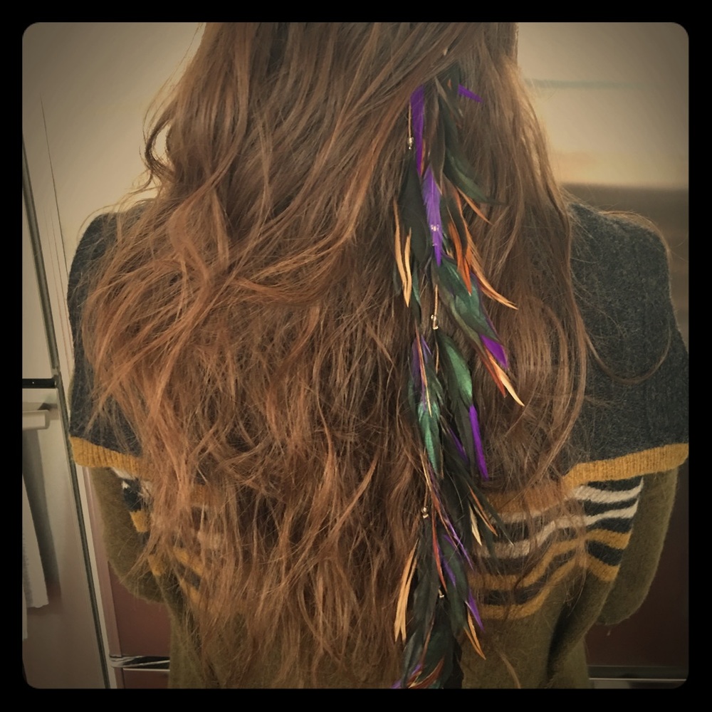 Feather clip hair extension