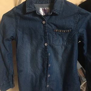 Girls denim long sleeve shirt