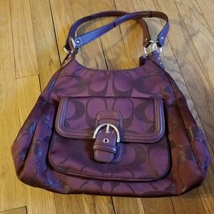 Coach handbag burgundy