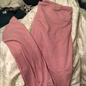 Pink Heathered OS Leggings