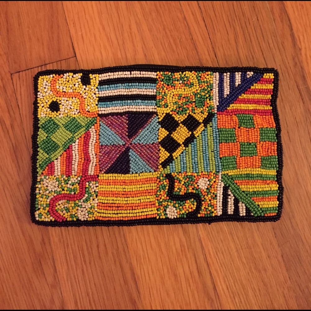 Forever21 beaded zipper pouch