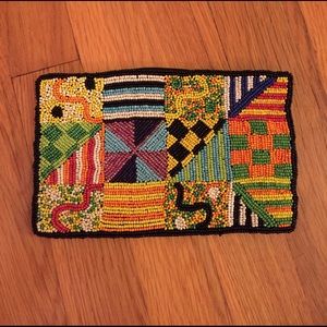 Forever21 beaded zipper pouch