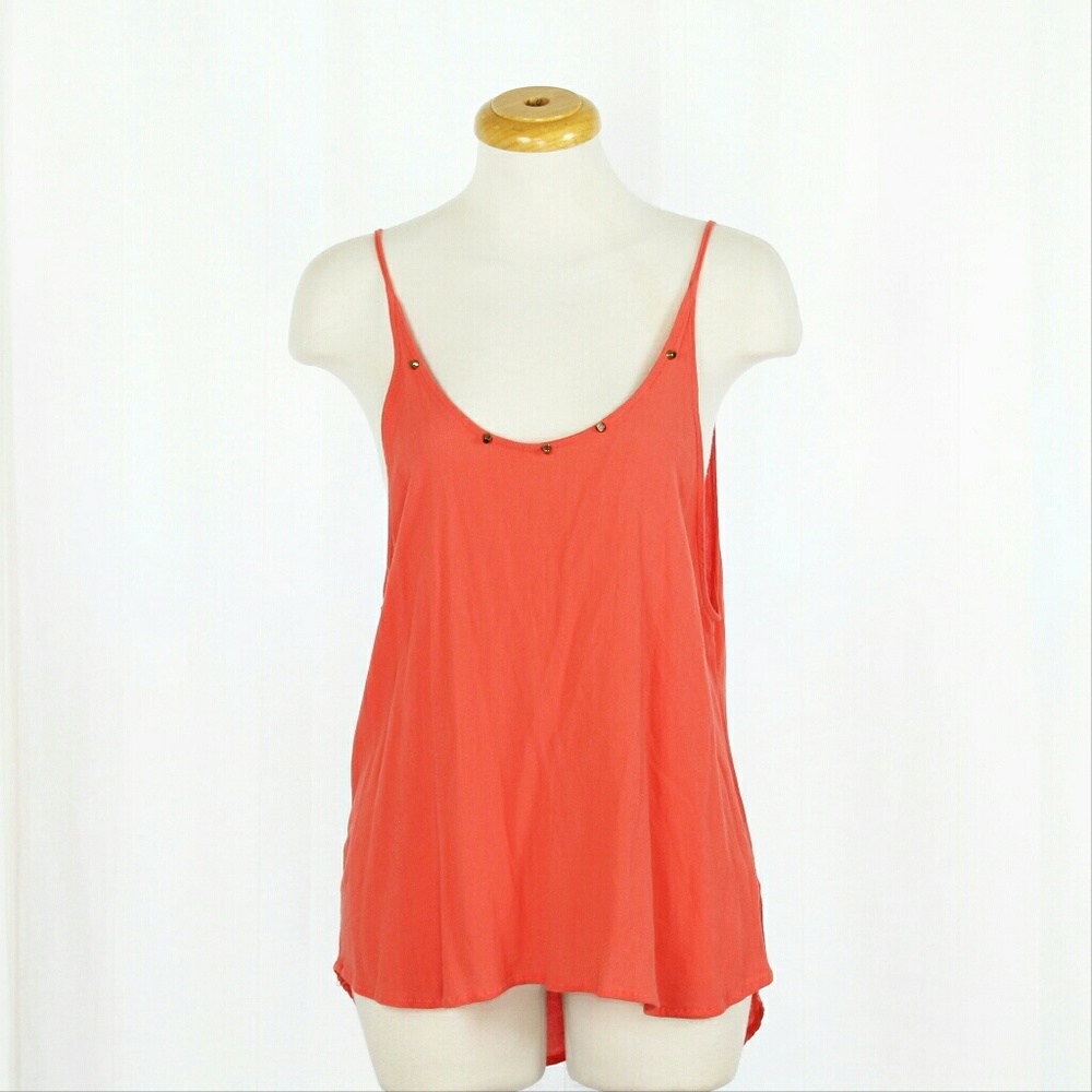 NWOT Lush Studded Coral Camisole