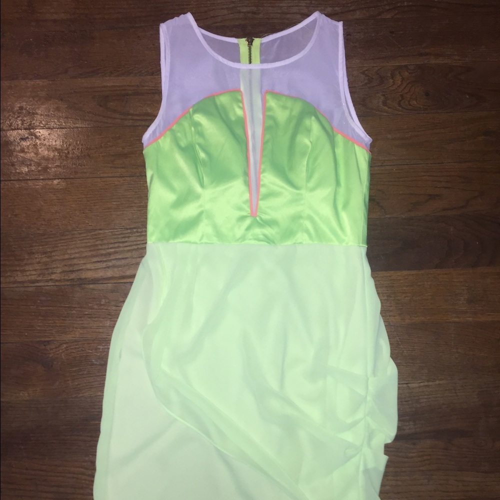 GB bright green dress size small