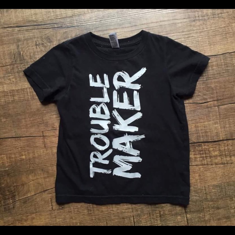 Slyfoxthreads EUC 4T T shirt Trouble Maker