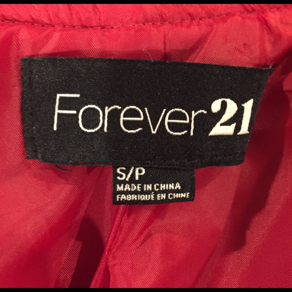 Ladies deep red pea coat - Picture 5 of 6