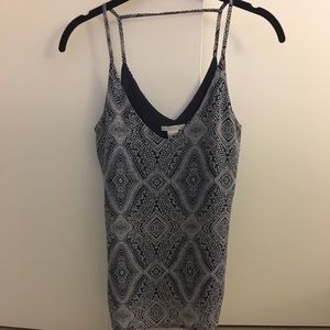 Blue printed tank top