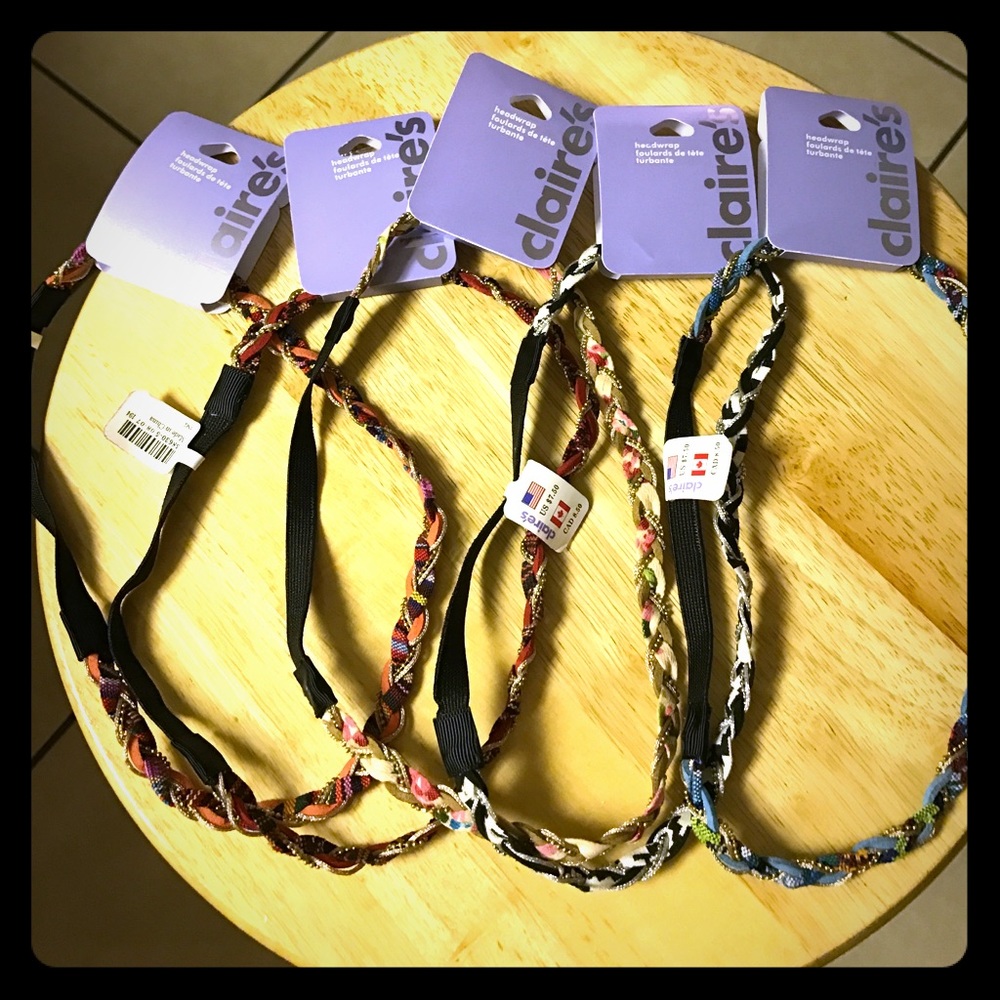 *SOLD* Lot of 5 NWT Claire's stretchy headbands