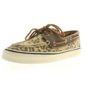 Leopard Cloth/Canvas Sperry Boat Shoes