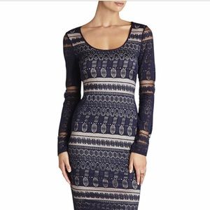 BCBGMAXAZRIA Tanya long sleeve lace dress