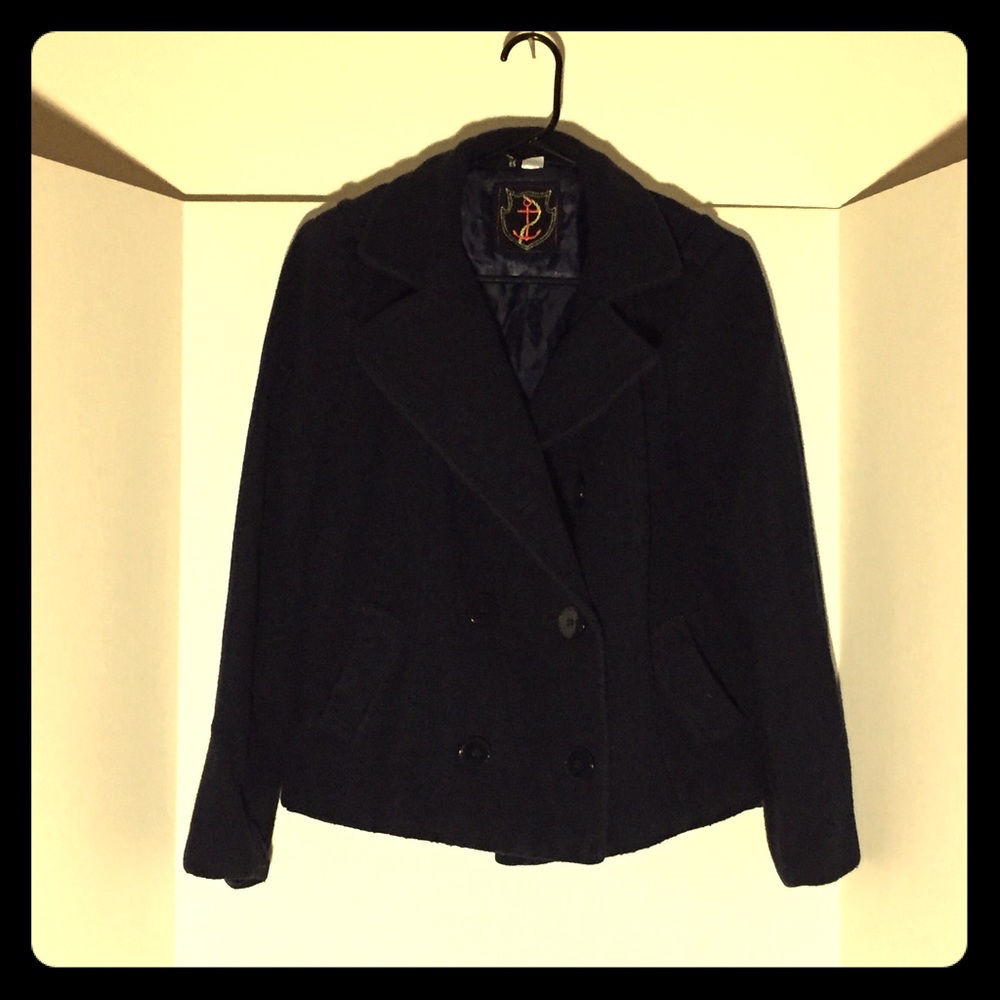 Navy Blue Wool Jacket
