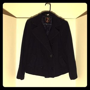 Navy Blue Wool Jacket