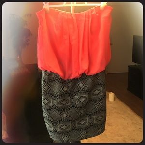 Strapless mini dress