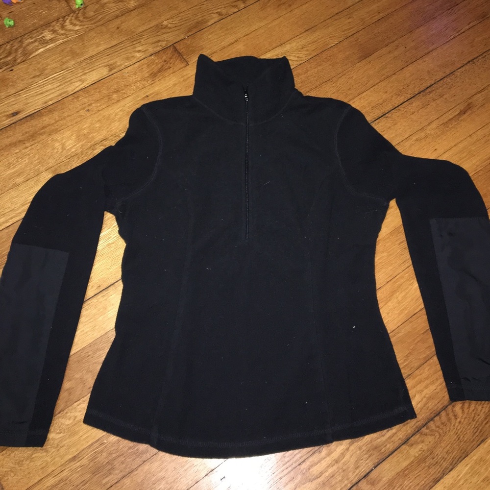 1/2 zip black fleece