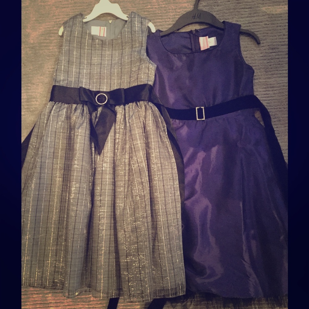 Two girls fancy formal dresses!