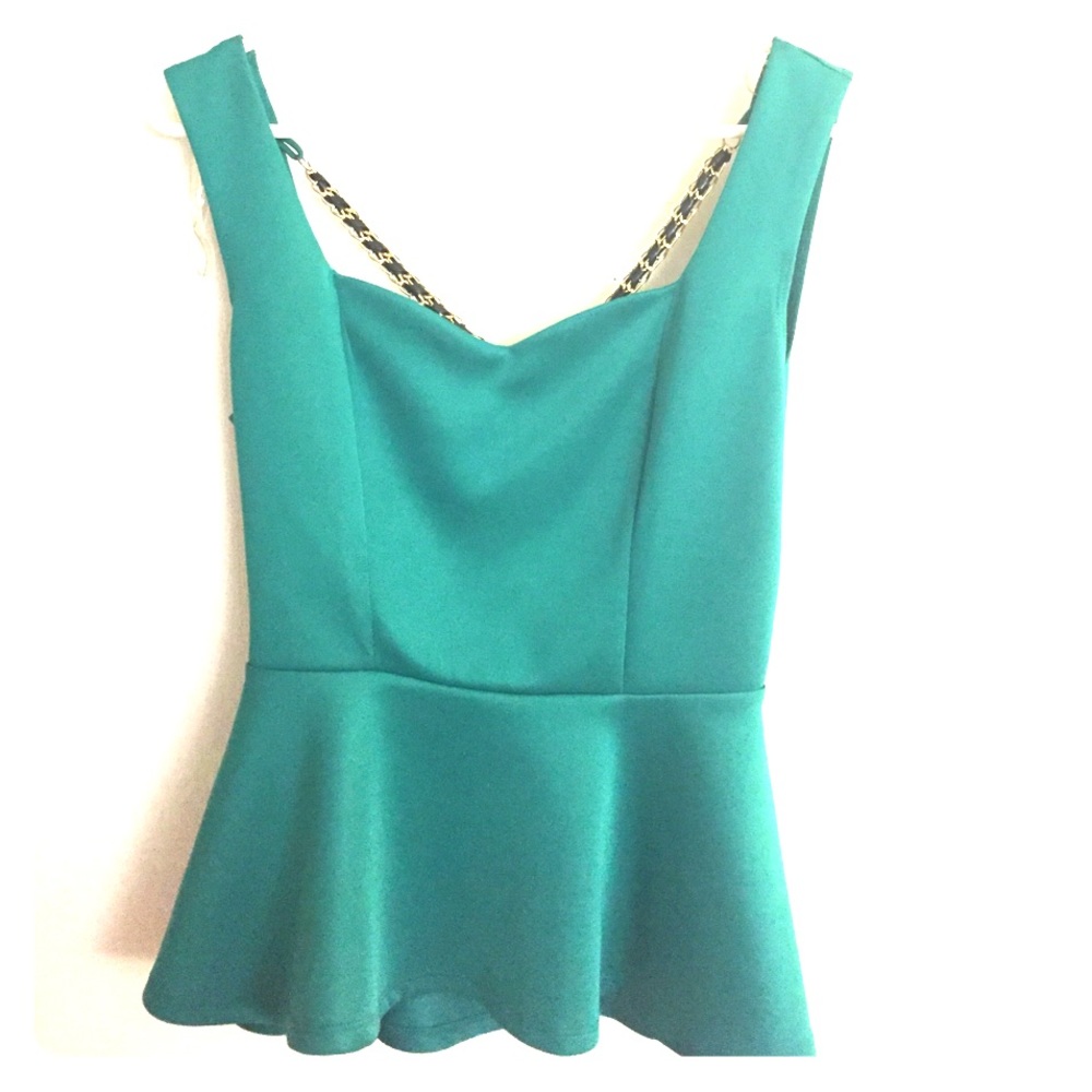 Green Peplum blouse