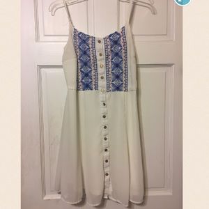 White button down dress